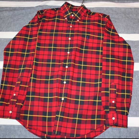 Other - Red Polo Ralph Lauren button up woven shirt